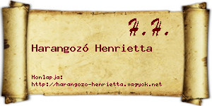 Harangozó Henrietta névjegykártya